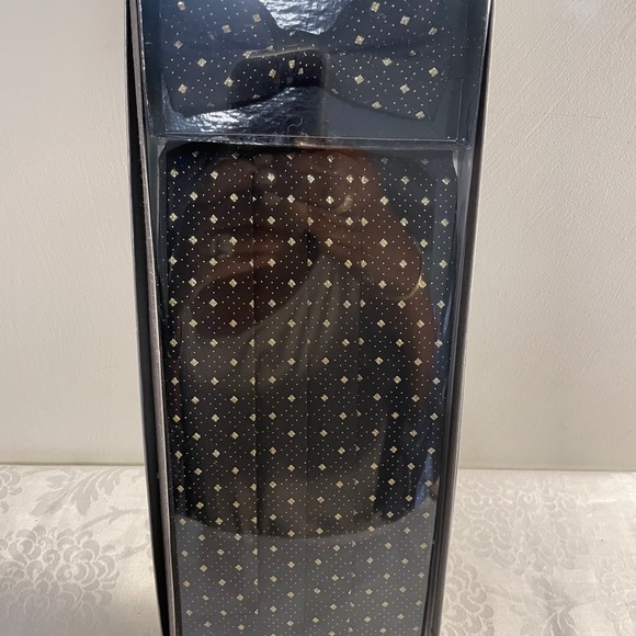 Other - Men's Black & Gold Dotted Matching Adjustable Cummerbund and Bow tie Set.